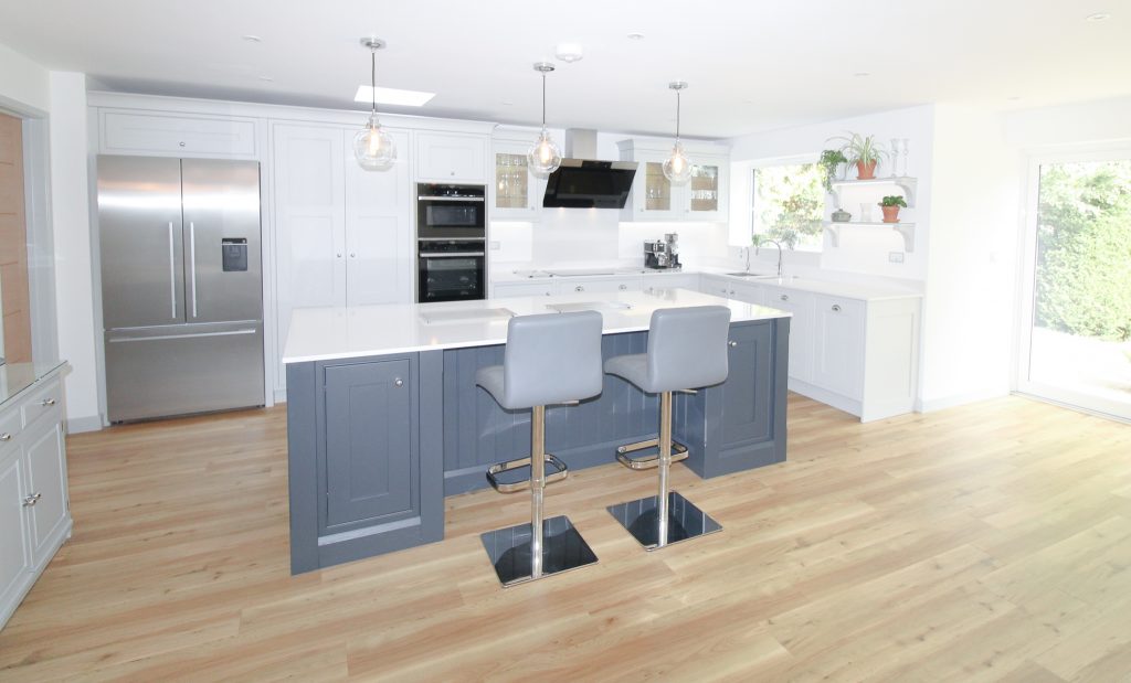 Inframe kitchen in Light Grey and Charcoal, Noble Kitchens, Coventry and Warwickshire