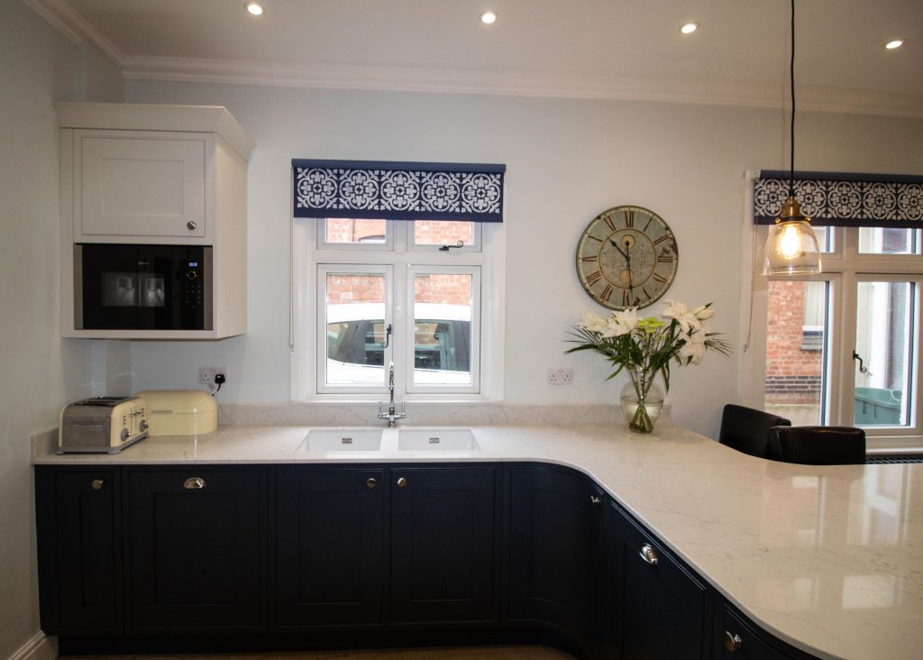 Marlow in-frame kitchen, painted in Charcoal, Coventry
